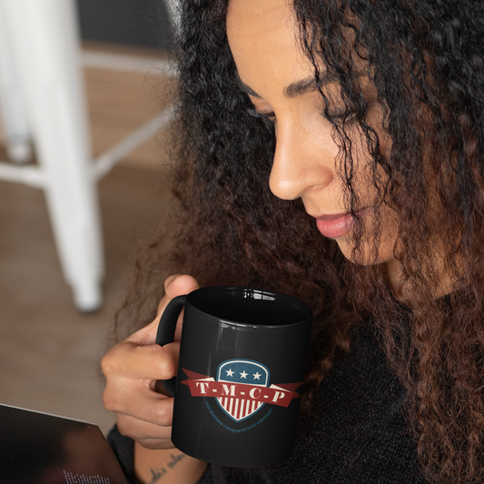 The Modern Conservative Podcast woman inside black coffee mug