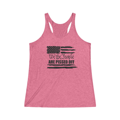 We The People Are Pissed Off Thin Racerback Tank Women's Vintage Pink - front