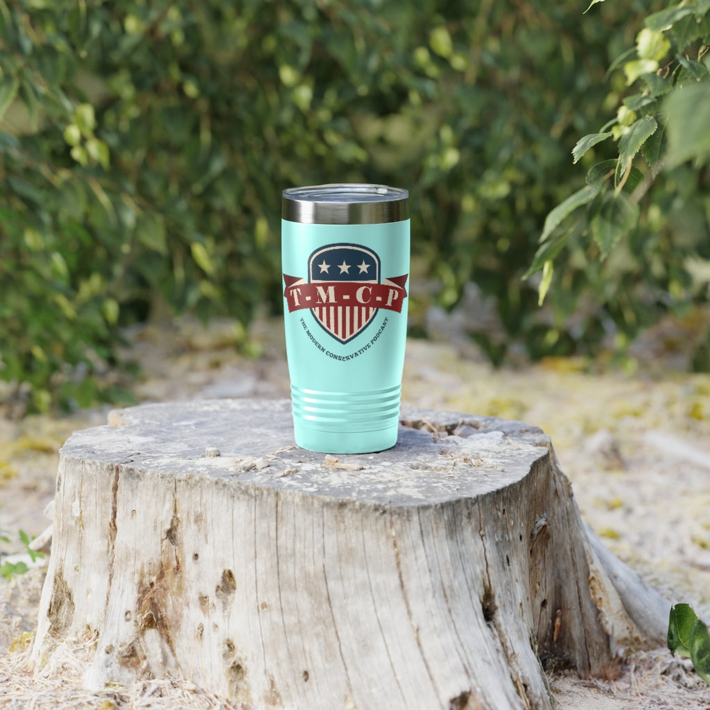 The Modern Conservative Podcast 20oz Tumbler outside teal